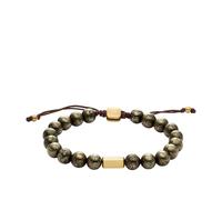 Fossil Men's Galaxy Beads Gray Pyrite Beaded Bracelet