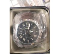 FOSSIL MENS GRANT CHRONO BLACK DIAL LUMINOUS BROWN LEATHER STRAP WATCH, FS4813.