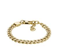 Fossil Men's Harlow Linear Texture Chain Gold-Tone Stainless Steel Bracelet, JF04698710