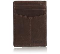 Fossil Men's Ingram Leather Magnetic Card Case with Money Clip Wallet Brown (Model: ML3235200)