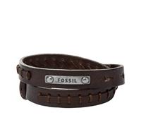 Fossil Men's Leather Bracelet Color: Brown (Model: JF87354040)