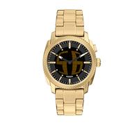 Fossil Men's Machine Big Tic Black Dial Golden Stainless Steel Bracelet Watch