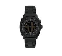 Fossil Mens Machine Big Tic Black Stainless Steel Watch, FS6156, Black, Men Black