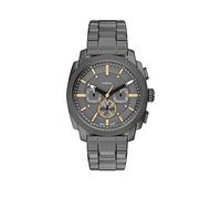 Fossil Mens Machine Chronograph Smoke Stainless Steel Watch, FS6160, Silver, Men Ilver