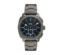 Fossil Men's Machine Chronograph Stainless Steel Watch, Smoke Gray/Blue, 44mm