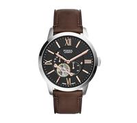 Fossil Men's ME3061 Townsman Mechanical Stainless Steel Watch with Brown Leather Band