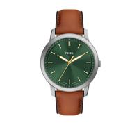 Fossil Men's Minimalist Three-Hand Brown Leather Watch