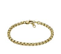 Fossil Men's Plated Stainless Steel Engravable Personalized Gift ID, Chain or Cuff Bracelet for Men, One Size, Stainless Steel, Cubic Zirconia