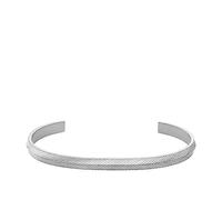 Fossil Men's Plated Stainless Steel Engravable Personalized Gift ID, Chain or Cuff Bracelet for Men, One Size, Stainless Steel, Cubic Zirconia