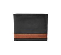 Fossil Wallet for Men Quinn, - 100% Leather Bifold black 11.43 cm L x 1.9 cm W x 8.89 cm H ML3644001