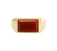 Fossil Men's Ring Jewelry, Silver-Tone or Gold-Tone Stainless Steel Signet