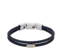 Fossil Men's Stainless steel or leather with fold over closure bracelet
