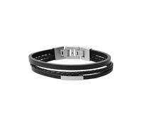 Fossil Men's Stainless steel or leather with fold over closure bracelet