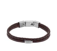 Fossil Men's Stainless steel or leather with fold over closure bracelet