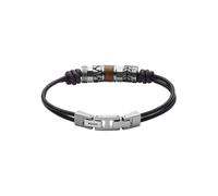 Fossil Men's Stainless steel or leather with fold over closure bracelet
