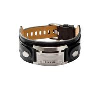 FOSSIL Wrist Bracelet Mens Brand Plaque Leather Strap Buckle Bracelets BNWT R£50