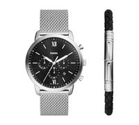 FOSSIL Men's Watch Neutra 44 MM Silver Stainless Steel, FS6021SET