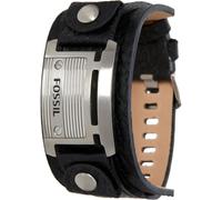 FOSSIL Mens Wrap Adjustable Leather Bracelet JF84816040 Black