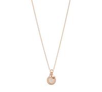 Fossil Necklace for Women Classics, Total Length: 460mm + 50mm Extension Chain / Pendant: 14mm x 16mm Rose Gold Stainless Steel Necklace, JF03265791