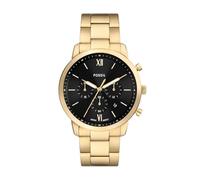 FOSSIL Neutra Watch for Men, Moonphase Multifunction Movement with Stainless Steel or Leather Strap, Smokey Black