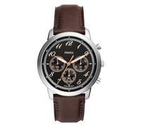 FOSSIL Neutra Watch for Men, Chronograph movement with Stainless steel or Leather strap, Tan and Brown, 44 mm