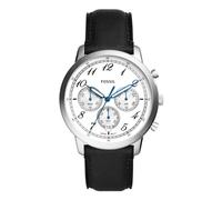 Fossil Neutra Watch for Men, Quartz Chronograph movement with Leather Strap,Black and White