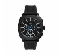 Fossil New Machine Watch for Men, 44mm Quartz Chronograph Movement with Stainless Steel or Leather Strap,Matt Black