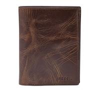 Fossil Wallet for Men Derrick, 100% Leather Bifold Dark brown 10 cm L x 2.5 cm W x 13 cm H ML3686201