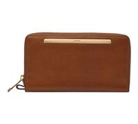 Fossil Women Liza Zip Clutch, Brown, 19.5 L x 2.5 W x 11.4 cm H