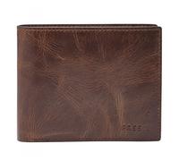 Fossil Wallet for Men Derrick, Leather Bifold Dark brown 11.4 cm L x 2.5 cm W x 9.5 cm H ML3687201