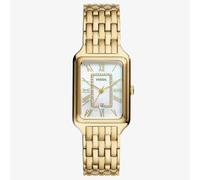 Fossil Raquel Ladies' MOP Rectangular Dial Gold Tone Bracelet Watch