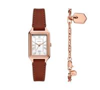 Fossil Women's Analog Quartz Watch with Leather Strap ES5377SET
