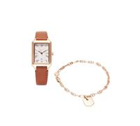 Fossil Raquel Watch for Women, Quartz Three Hand Movement with Leather Strap