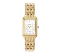 Fossil Raquel Watch for Women, Quartz Three Hand Movement with Stainless Steel Strap,Gold Tone and White