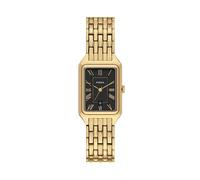 Fossil Raquel Women's Yellow Gold Plate Black Dial Stainless Steel Bracelet Watch