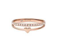 Fossil Ring for Women Vintage Glitz, Length: 21.5 x 20 x 6 Rose Gold Stainless Steel Ring, JF03460791