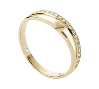 Fossil Ring for Women Vintage Iconic, Height: 4.3mm Gold Stainless Steel Ring, JF03750710