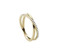 Fossil Ring for Women Vintage Iconic, Height: 5.4mm Gold Stainless Steel Ring, JF03752710