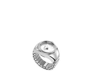 Fossil Ring Watch Analog White Dial Women's Watch-ES5245, Silver, Strap