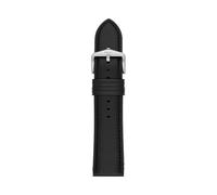 Fossil S241098 Men's 24 mm LiteHide Leather Black Watch Strap, Black, 24 mm, Casual