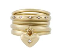 Fossil Sadie Women's Gold-Tone Stainless Steel Ring, JF048347107