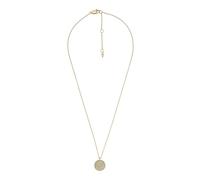 Fossil Sadie Women's Gold Tone Stone Set Coin Pendant Necklace