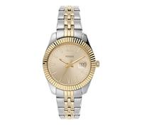 Fossil Scarlette Watch for Women, 33mm Quartz Three Hand Date Movement with Stainless Steel Strap