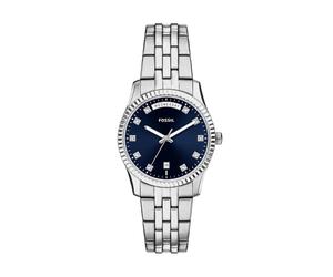 Fossil Scarlette Women's 34MM Silver-Tone Stainless Steel Watch, ES5457