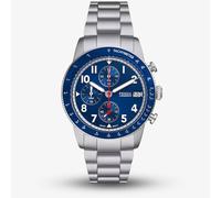 FOSSIL Sport Tourer Watch for Men, Chronograph Movement with Stainless Steel or Leather Strap,Blue,42 mm