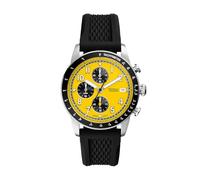 FOSSIL Sport Tourer Watch for Men, Chronograph Movement with Stainless Steel or Leather Strap,Yellow,42 mm
