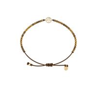 Fossil Sutton Women's Brown Beaded Brass Bracelet, JA7326710