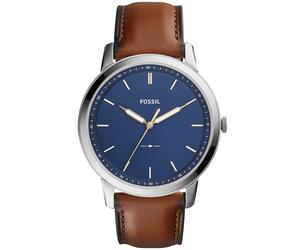 Fossil The Minimalist Slim 3H FS5304 - Man - 44 mm - Analogue - Quartz - Mineral Glass Blue 22 mm