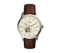 Fossil Townsman Leather Strap Open Heart Cream Dial Automatic ME3266 Men's Watch