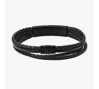 Fossil Townsman Multi Strand Black Leather Bracelet JF03098001